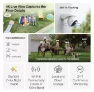 TP-LINK smart camera Tapo C560WS, 4K, IP66, Wi-Fi 6, two-way audio, Ver. 1.0 2