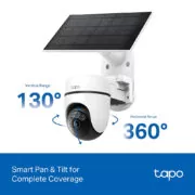 TP-LINK smart ηλιακή κάμερα Tapo C610 KIT, 2K/3MP, WiFi, PTZ, SD, IP65, EU/1.0 10