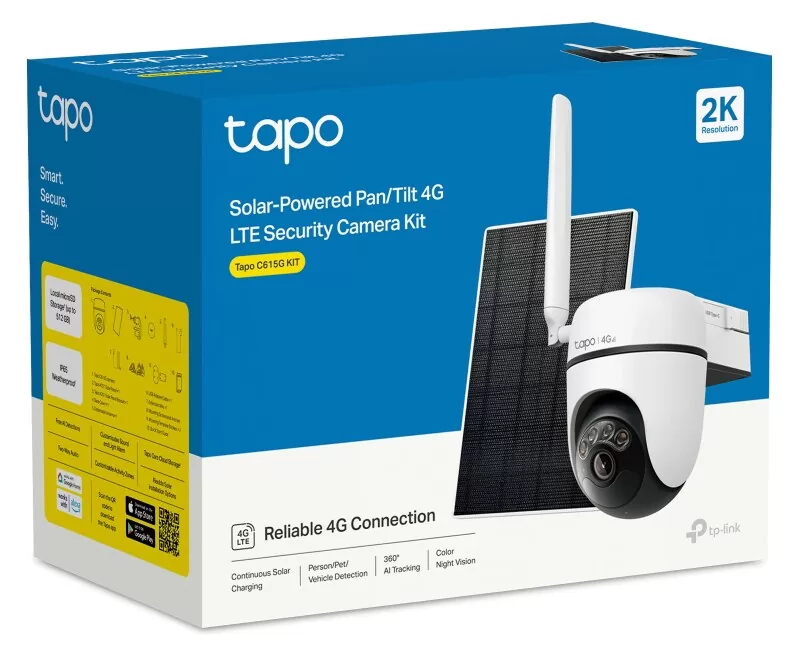 TP-LINK smart ηλιακή κάμερα Tapo C615G KIT, 2K/3MP, 4G, IP65, V1.0 6 TP-LINK smart ηλιακή κάμερα Tapo C615G KIT, 2K/3MP, 4G, IP65, V1.0 - Image 4