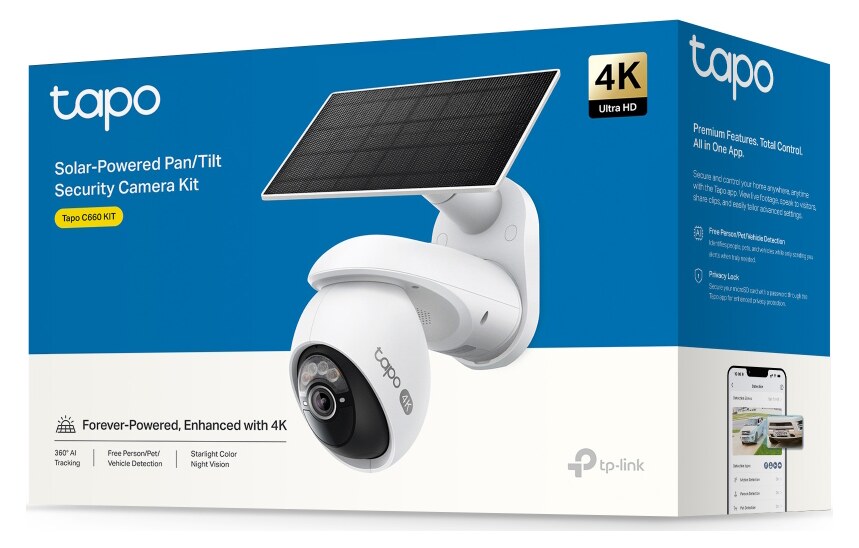TP-LINK smart ηλιακή κάμερα Tapo C660 KIT, 4K/8MP, WiFi, PTZ, SD, IP65, EU/1.0 7 TP-LINK smart ηλιακή κάμερα Tapo C660 KIT, 4K/8MP, WiFi, PTZ, SD, IP65, EU/1.0 - Image 5