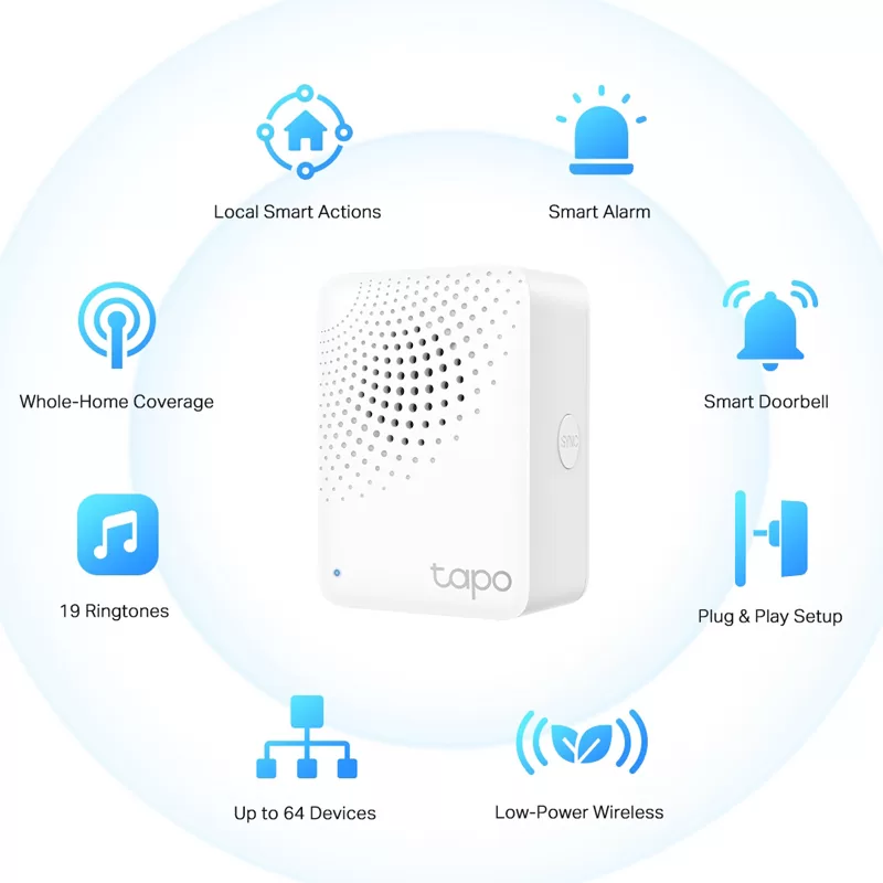 TP-LINK Smart Hub Tapo H100 με κουδούνισμα, Wi-Fi, 868MHz, Ver 1.0 5 TP-LINK Smart Hub Tapo H100 με κουδούνισμα, Wi-Fi, 868MHz, Ver 1.0 - Image 3