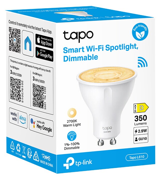 TP-LINK LED smart λάμπα spot Tapo L610, WiFi, 2.9W, 2700K, GU10, Ver 1.0 9 TP-LINK LED smart λάμπα spot Tapo L610, WiFi, 2.9W, 2700K, GU10, Ver 1.0 - Image 7