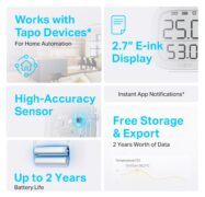 TP-LINK smart θερμόμετρο & υγρασιόμετρο Tapo T315, -20~60 °C, Ver 1.0 10 TP-LINK smart θερμόμετρο & υγρασιόμετρο Tapo T315, -20~60 °C, Ver 1.0 2