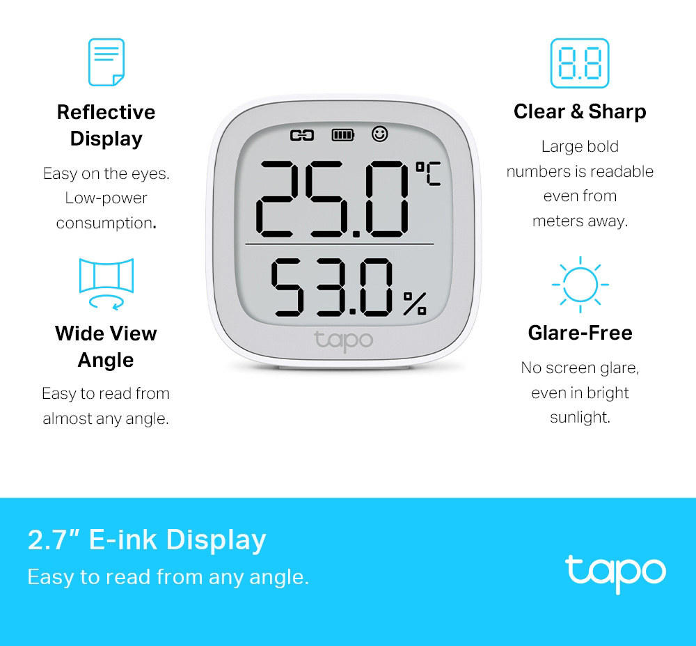 TP-LINK smart θερμόμετρο & υγρασιόμετρο Tapo T315, -20~60 °C, Ver 1.0 6 TP-LINK smart θερμόμετρο & υγρασιόμετρο Tapo T315, -20~60 °C, Ver 1.0 - Image 4