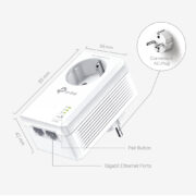 TP-LINK powerline kit TL-PA7027P KIT, passthrough, AV1000 1000Mbps, V1.0 3