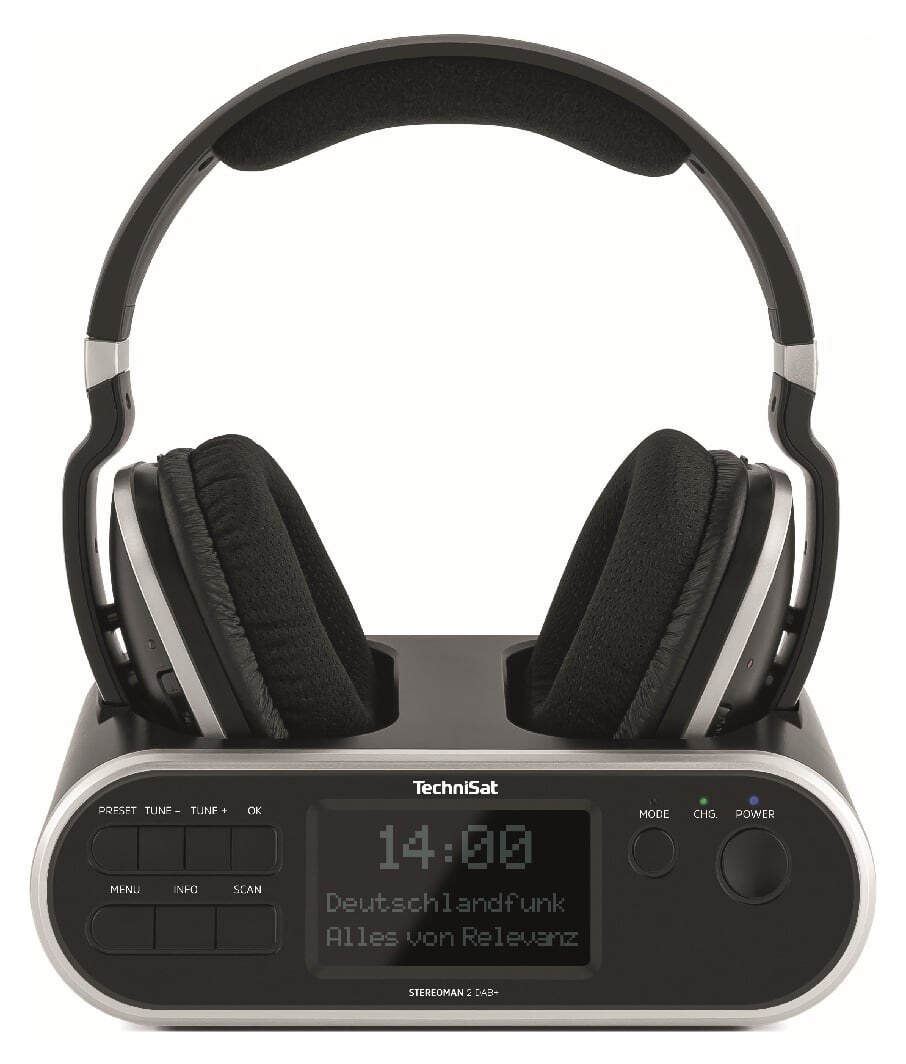 TechniSat STEREOMAN 2 DAB+ ασύρματα ακουστικά stereo με βάση και ραδιόφωνο DAB+ FM
