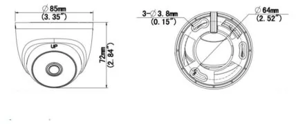 UNIARCH υβριδική κάμερα UAC-T132-F28-H, 2.8mm, 2MP, IR 20m 3