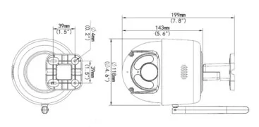 UNIARCH smart κάμερα UHO-P1A-M3F4D, 3MP, WiFi, PTZ, SD 3
