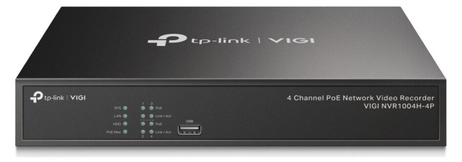 TP-LINK NVR καταγραφικό VIGI NVR1004H-4P, 8MP, 4 κανάλια PoE, Ver. 1.0 3 TP-LINK NVR καταγραφικό VIGI NVR1004H-4P, 8MP, 4 κανάλια PoE, Ver. 1.0