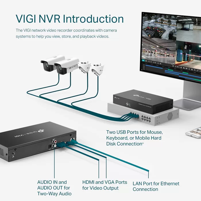 TP-LINK NVR καταγραφικό VIGI NVR1008H, 8MP, 8 κανάλια, Ver. 2.0 5 TP-LINK NVR καταγραφικό VIGI NVR1008H, 8MP, 8 κανάλια, Ver. 2.0 - Image 3