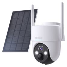 BOTSLAB smart ηλιακή κάμερα W313, 3MP/2K, WiFi, PTZ, SD, 5200mAh, IP65