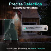 BOTSLAB smart ηλιακή κάμερα W313, 3MP/2K, WiFi, PTZ, SD, 5200mAh, IP65 8