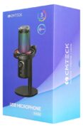 CMTECK επιτραπέζιο μικρόφωνο XM560, καρδιοειδές, USB/USB-C, RGB LED, μαύρο 3
