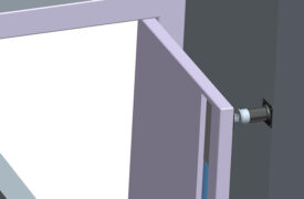 YLI ELECTRONIC επιτοίχια βάση συγκράτησης πόρτας YD-602L, 180kg 2