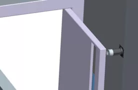 YLI ELECTRONIC επιτοίχια βάση συγκράτησης πόρτας YD-602L, 180kg 2