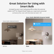 SONOFF smart διακόπτης ZBMINIR2, 1 κανάλι, ZigBee 3.0, 10A, λευκός 11