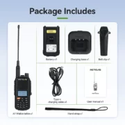 Retevis A61 pompodektis VHF UHF AM FM air band GPS IP67
