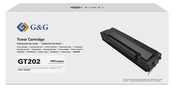 Gnisio Toner G&G ECO EV GT-202 Black Pantum P2022W