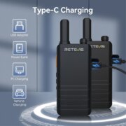 Retevis B63H PMR446 pompodektis USB-C