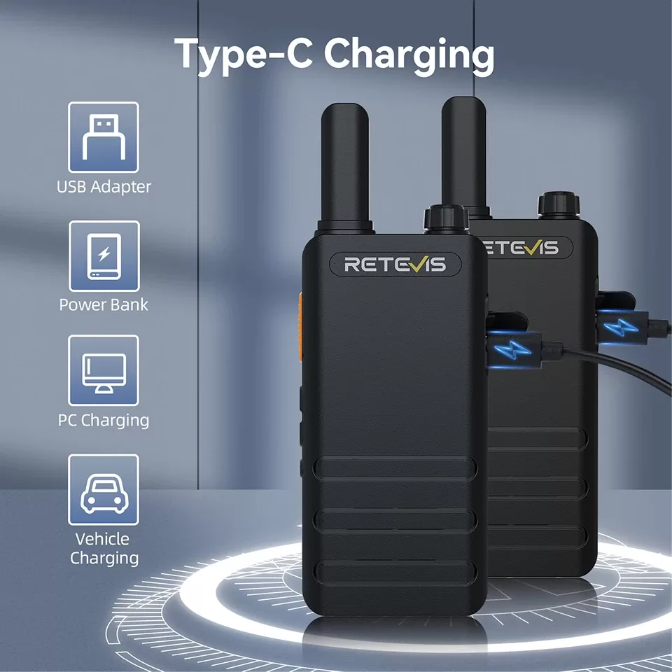 Retevis B63H Ultra Slim Ασύρματος Πομποδέκτης PMR446 με USB-C (Σετ 2 τεμάχια) 8 Retevis B63H PMR446 pompodektis USB-C