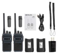 Retevis RB17 pompodektis PMR446 mpataria 4400mAh USB-C