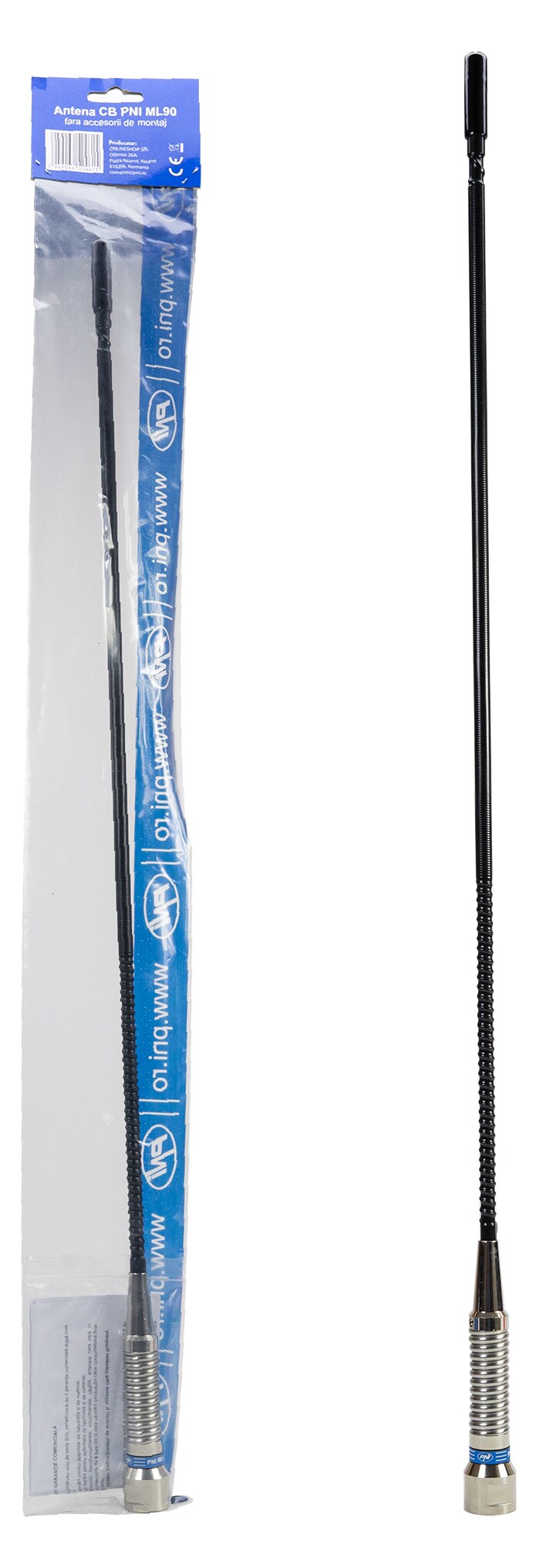 PNI ML90 Κεραία CB Αυτοκινήτου 71cm, Χωρίς Καλώδιο & Βάση, 150W, PL ø16mm, Fiberglass 3 PNI ML90 κεραία CB 71cm fiberglass χωρίς βάση