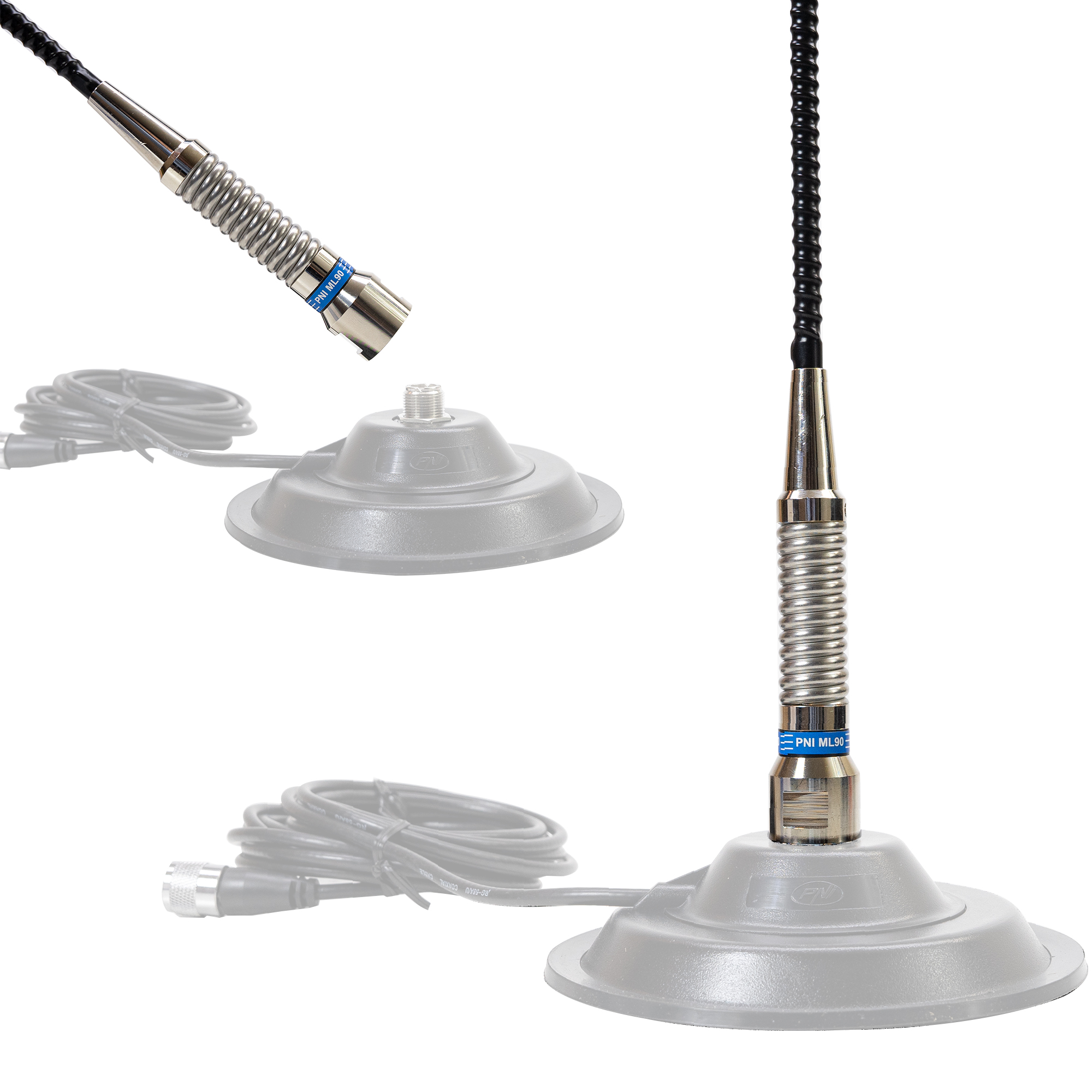 PNI ML90 Κεραία CB Αυτοκινήτου 71cm, Χωρίς Καλώδιο & Βάση, 150W, PL ø16mm, Fiberglass 6 PNI ML90 κεραία CB 71cm fiberglass χωρίς βάση