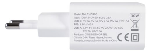 PNI CHG300 τροφοδοτικό USB 30W με θύρα USB-C και USB-A