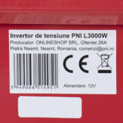 PNI L3000W inverter 12V σε 230V 3000W τροποποιημένου ημιτόνου