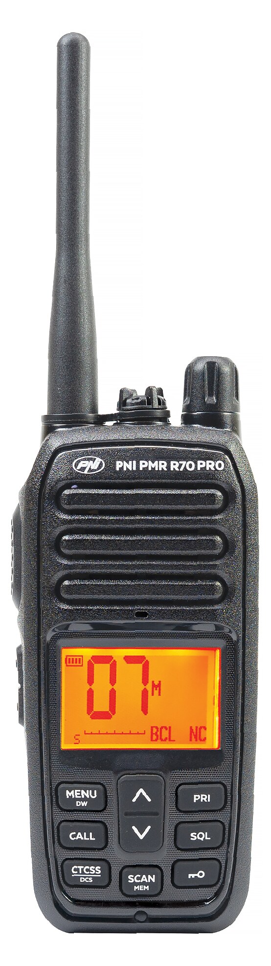 PNI PMR R70 PRO Επαγγελματικός Φορητός Πομποδέκτης PMR446 0.5W IP67, 16 Κανάλια, Μπαταρία 1800mAh (1 τμχ) 16 PNI PMR R70 PRO φορητός πομποδέκτης PMR446 IP67 με μπαταρία 1800mAh