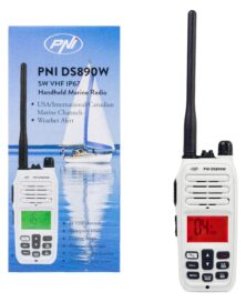 PNI DS890W φορητός ναυτικός πομποδέκτης VHF Marine 5W IP67 λευκός