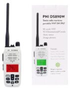 PNI DS890W φορητός ναυτικός πομποδέκτης VHF Marine 5W IP67 λευκός