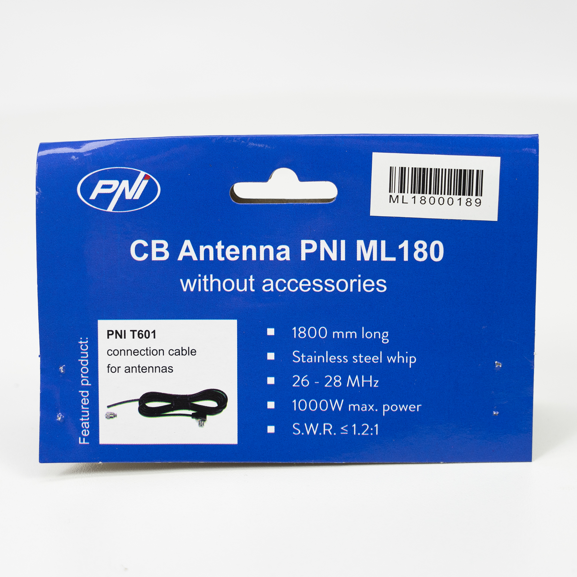 PNI ML180 Κεραία CB Αυτοκινήτου 194cm, Χωρίς Καλώδιο & Βάση, 1000W, PL ø16mm 5 PNI ML180 κεραία CB αυτοκινήτου 194 cm 26-30 MHz 1000W