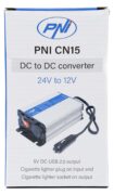 PNI CN15 μετατροπέας τάσης 24V σε 12V 180W 15A με USB
