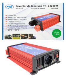 PNI L1200W inverter 12V σε 230V 1200W με πρίζα και USB