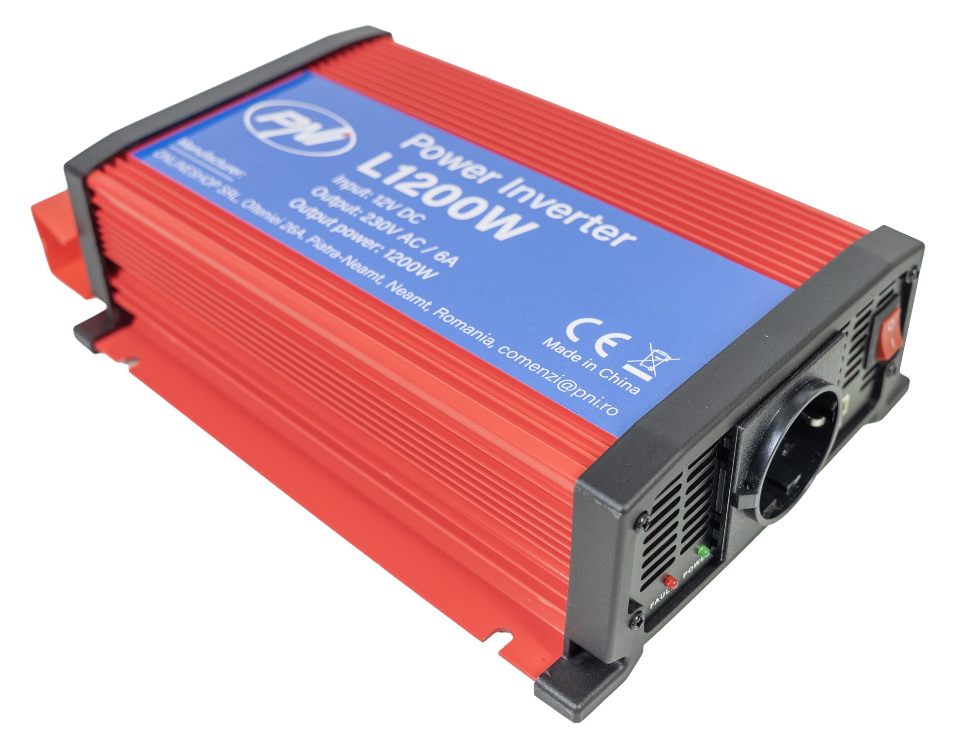 PNI L1200W Inverter Τροποποιημένου Ημιτόνου 12V σε 230V 1200W / 2400W Peak με Πρίζα και USB 8 PNI L1200W inverter 12V σε 230V 1200W με πρίζα και USB