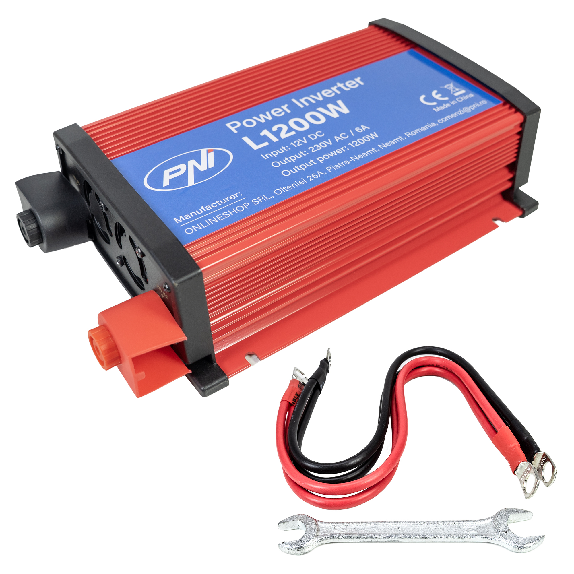 PNI L1200W Inverter Τροποποιημένου Ημιτόνου 12V σε 230V 1200W / 2400W Peak με Πρίζα και USB 7 PNI L1200W inverter 12V σε 230V 1200W με πρίζα και USB