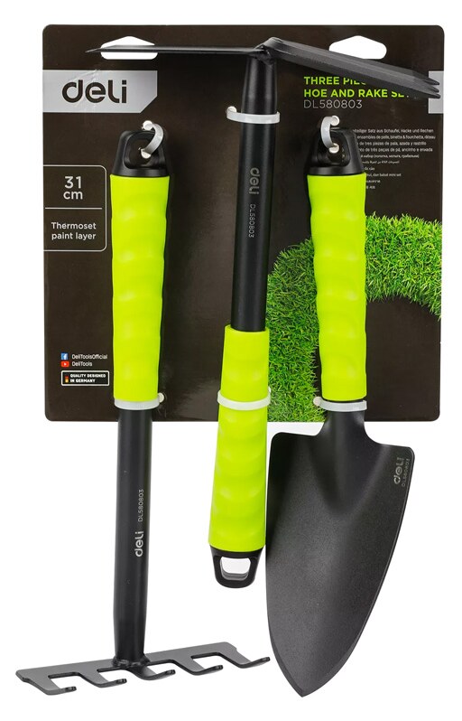 DELI σετ εργαλείων κηπουρικής DL580803, 31cm, 3τμχ 5 DELI σετ εργαλείων κηπουρικής DL580803, 31cm, 3τμχ - Image 3
