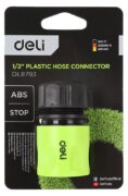 DELI ταχυσύνδεσμος για λάστιχο DL8793 με water stop, 1/2", πράσινος 3