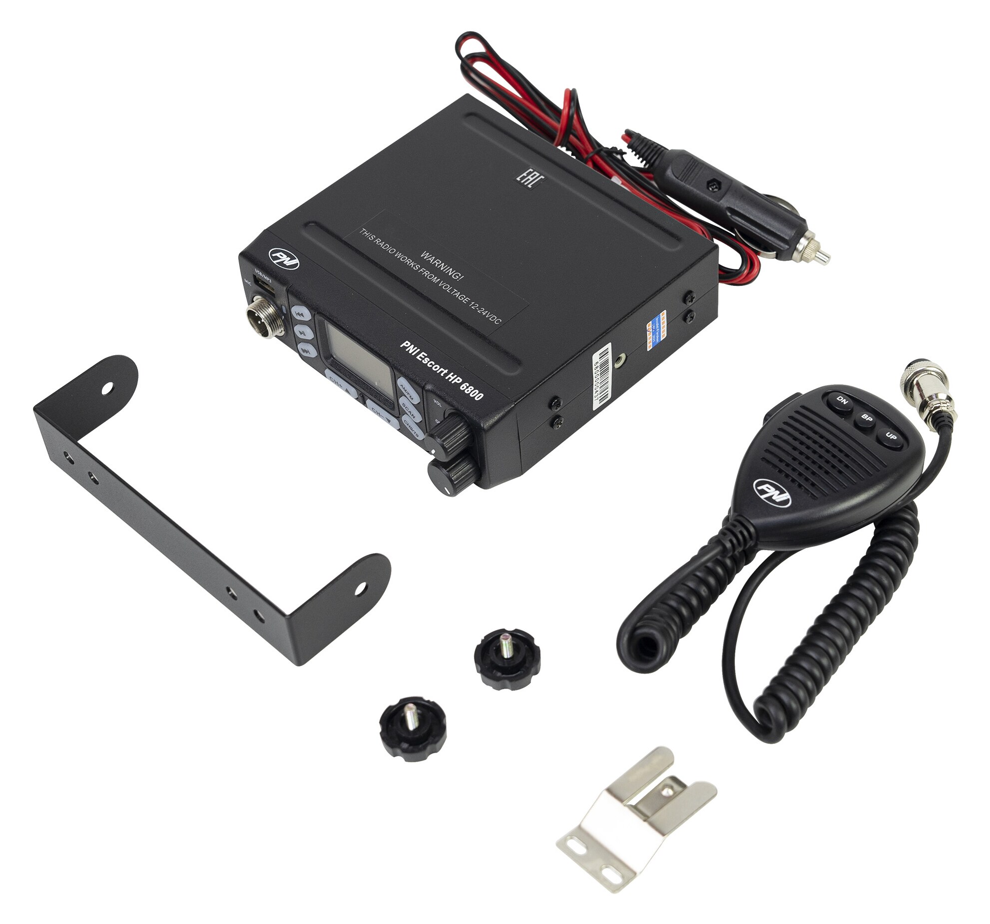 PNI Escort HP 6800 CB Αυτοκινήτου Multi-Standard 4W AM/FM, 12V/24V, ASQ, MP3 Player USB 7 PNI Escort HP 6800 CB αυτοκινήτου 4W AM/FM 12V/24V με ASQ και MP3 player USB