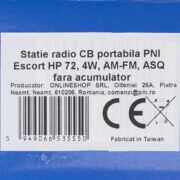 PNI Escort HP 72 φορητό CB 4W AM/FM multi-standard χωρίς μπαταρία