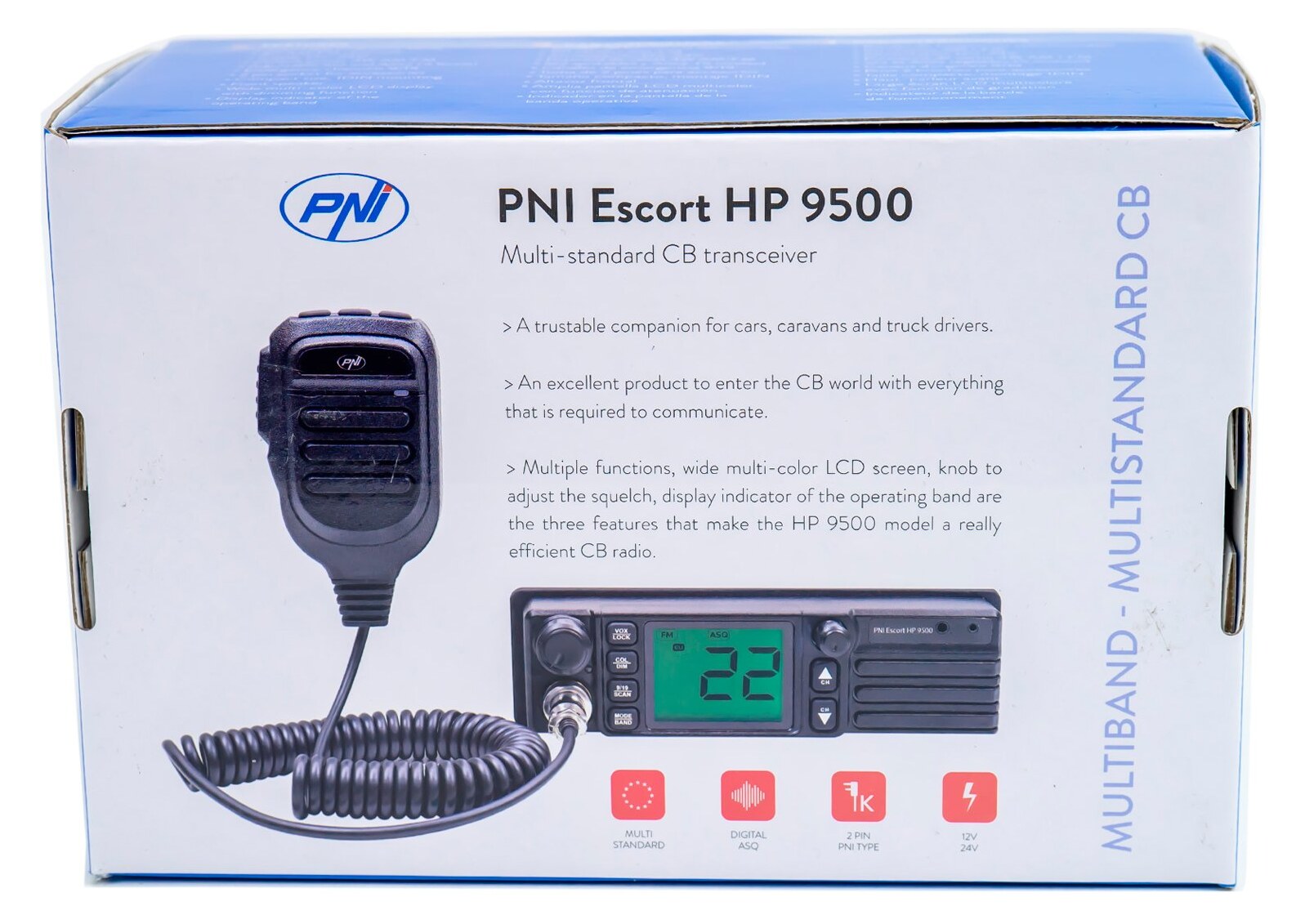 PNI Escort HP 9500 CB Αυτοκινήτου Multi-Standard 4W AM/FM, 12V/24V, ASQ, VOX, Μπροστινό Μεγάφωνο, 1DIN 11 PNI Escort HP 9500 CB αυτοκινήτου 4W AM/FM 1DIN με μπροστινό μεγάφωνο