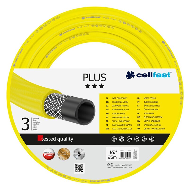 CELLFAST λάστιχο ποτίσματος 10200, 25 bar, 1/2", 25m 3 CELLFAST λάστιχο ποτίσματος 10200, 25 bar, 1/2", 25m
