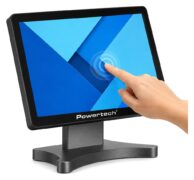 POWERTECH οθόνη αφής PT-1632, LCD, 15" 1024x768p, HDMI/VGA, VESA 75x75mm, μαύρη 1