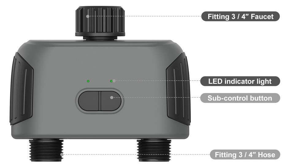 INHOCON smart προγραμματιστής ποτίσματος SGW02 2 θέσεων, Bluetooth, IP55 7 INHOCON smart προγραμματιστής ποτίσματος SGW02 2 θέσεων, Bluetooth, IP55 - Image 5