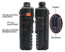 Baofeng UV-5R φορητός πομποδέκτης VHF/UHF dual band 5W σε μαύρο χρώμα