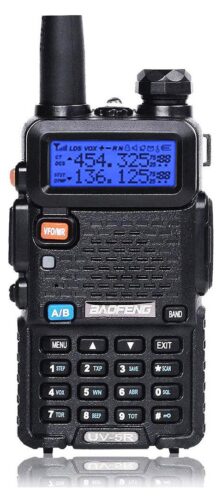 Baofeng UV-5R φορητός πομποδέκτης VHF/UHF dual band 5W σε μαύρο χρώμα