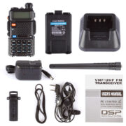 Baofeng UV-5R φορητός πομποδέκτης VHF/UHF dual band 5W σε μαύρο χρώμα