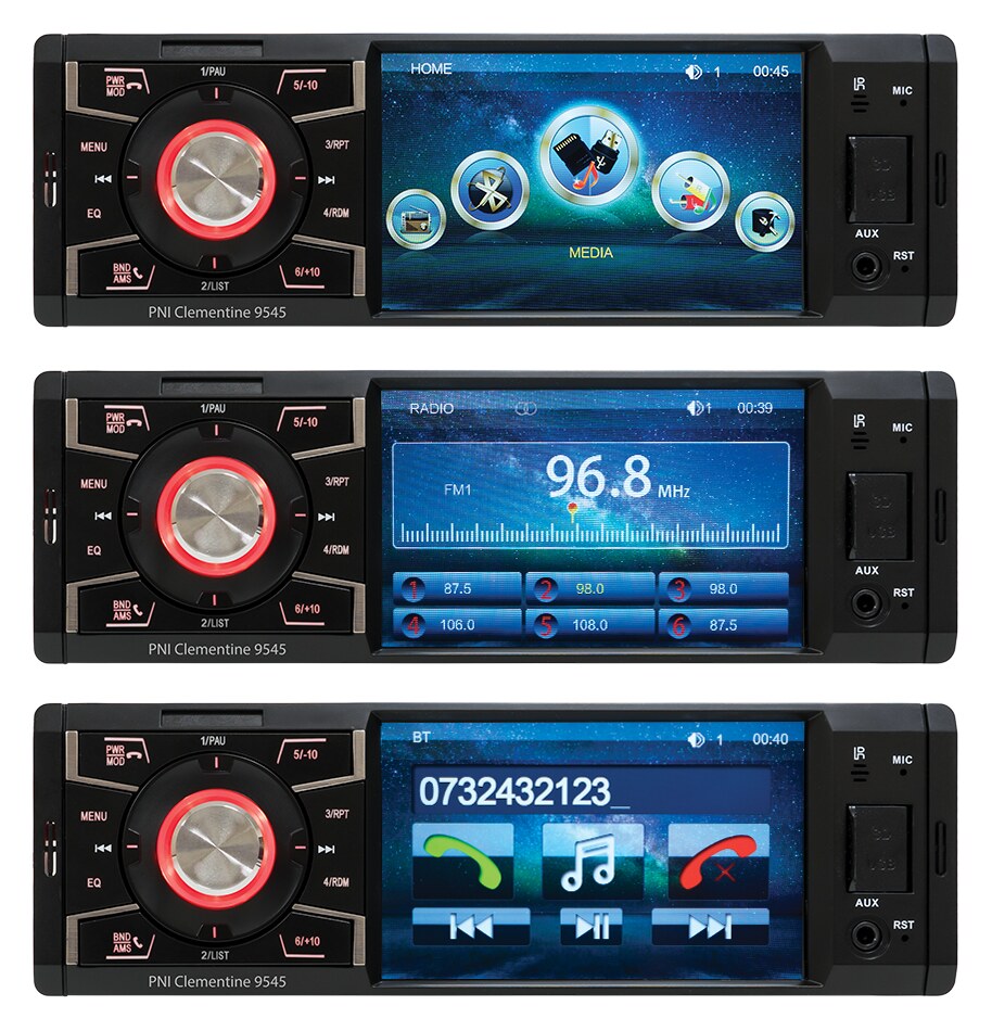 PNI Clementine 9545 MP5 Player Αυτοκινήτου 1DIN με Οθόνη 4", Bluetooth, FM, USB / SD, 4x50W, Είσοδο Κάμερας 4 PNI Clementine 9545 MP5 player αυτοκινήτου 1DIN με οθόνη 4 ιντσών
