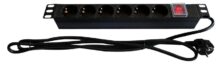 LV-18716 Πολύπριζο Rack 1U 7 Σούκο 16A 3500W